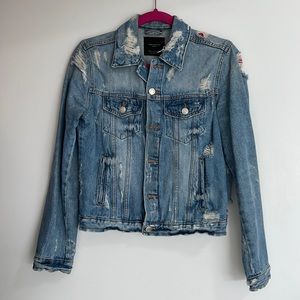 ZARA DISTRESSED DENIM JACKET